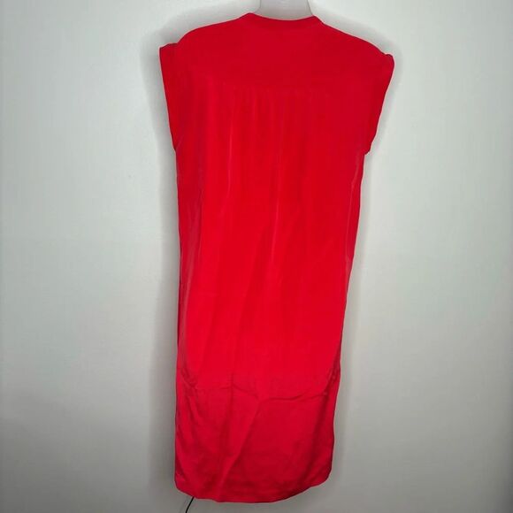 Rebecca Taylor 100% Silk Red shirt Dress size 2 simple classic - Picture 3 of 7